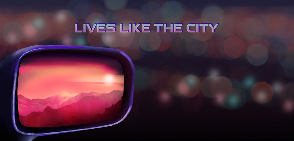lives like the city sunset banner