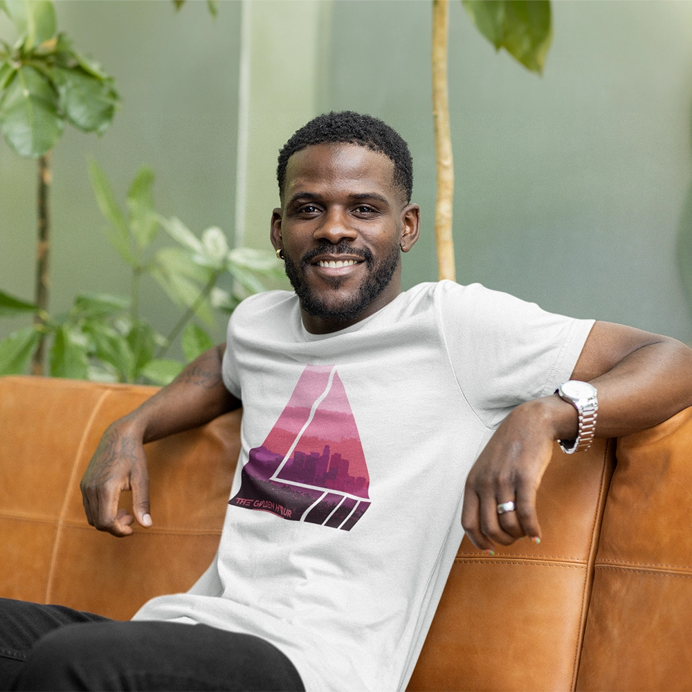 Los Angeles city tshirt for men color magenta fucsia Los Angeles city tshirt for men color magenta fucsia