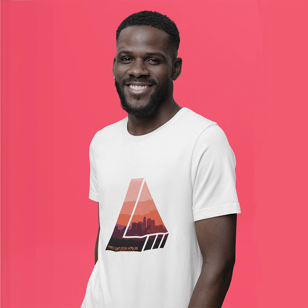 Los Angeles city tshirt for men color orange Los Angeles city tshirt for men color orange