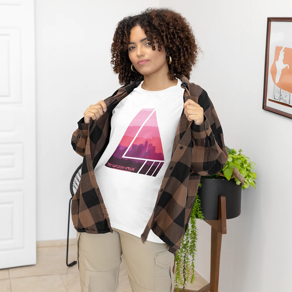 Los Angeles city tshirt for women color magenta fucsia Los Angeles city tshirt for women color magenta fucsia