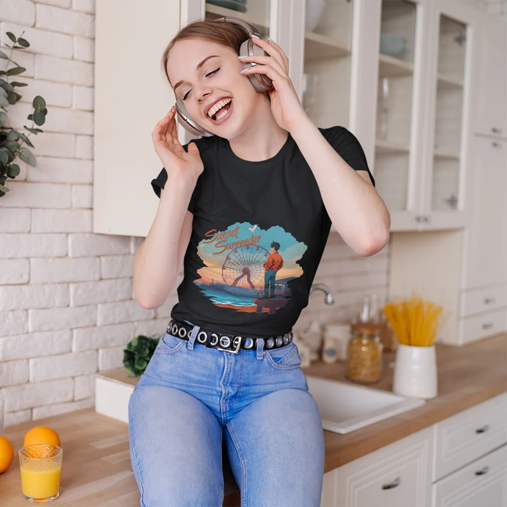 Santa Monica Serenity - Pacific Wheel tshirt women Santa Monica Serenity Pacific Wheel tshirt women e1727539438999