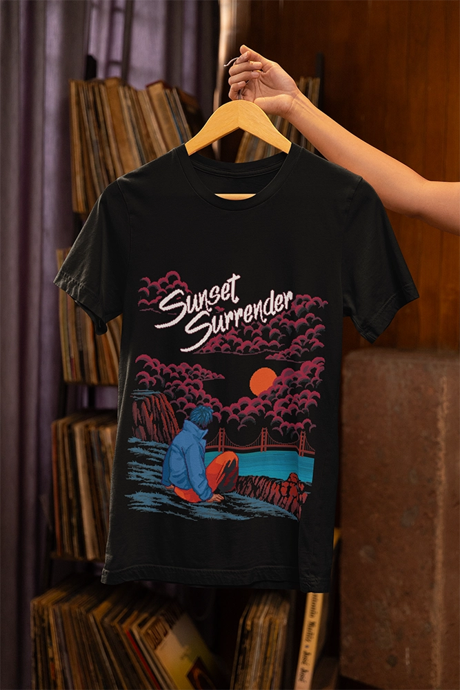 pixelart 8bit golden gate sunset surrender unisex tshirt pixelart 8bit golden gate sunset surrender unisex tshirt
